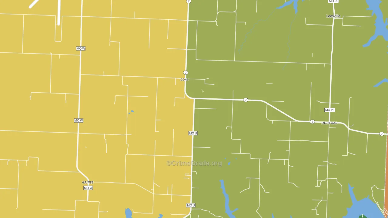 Coal, MO Map of Assault Rates