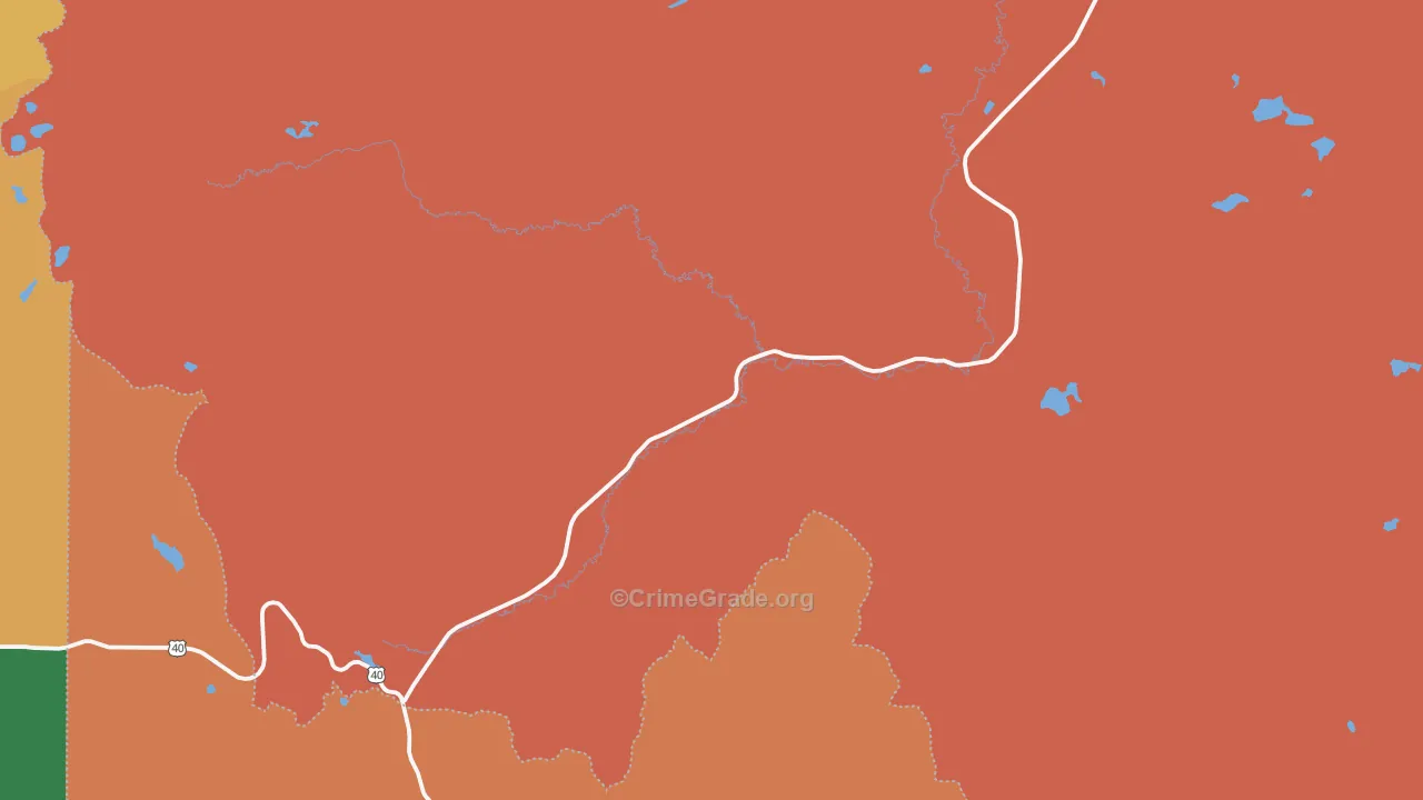 Coalmont, CO Map of Assault Rates
