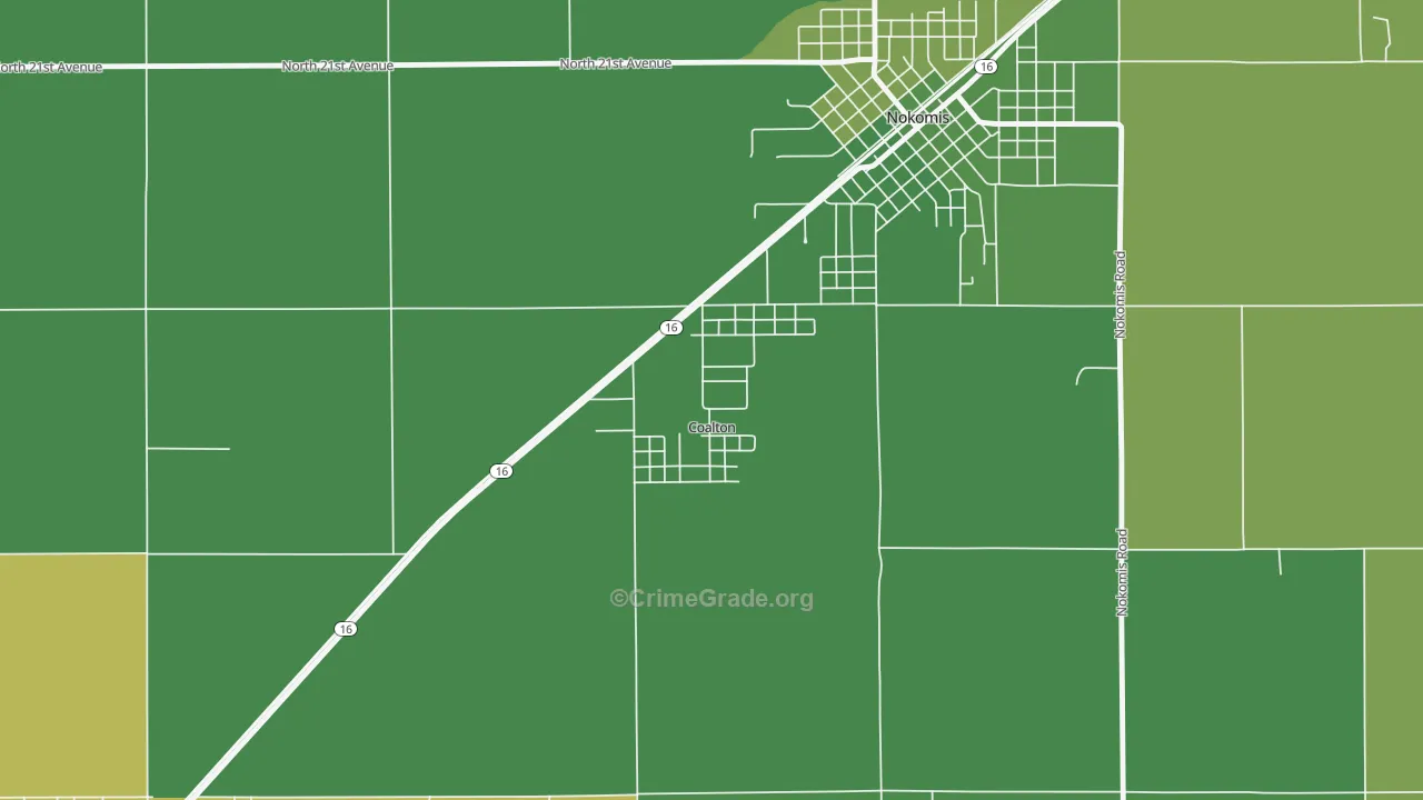 Coalton, IL Map of Assault Rates