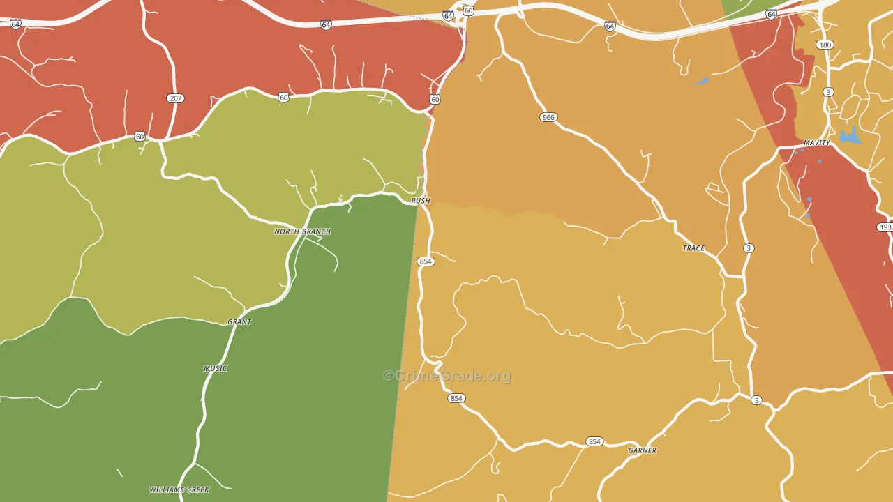 Coalton, KY Map of Assault Rates