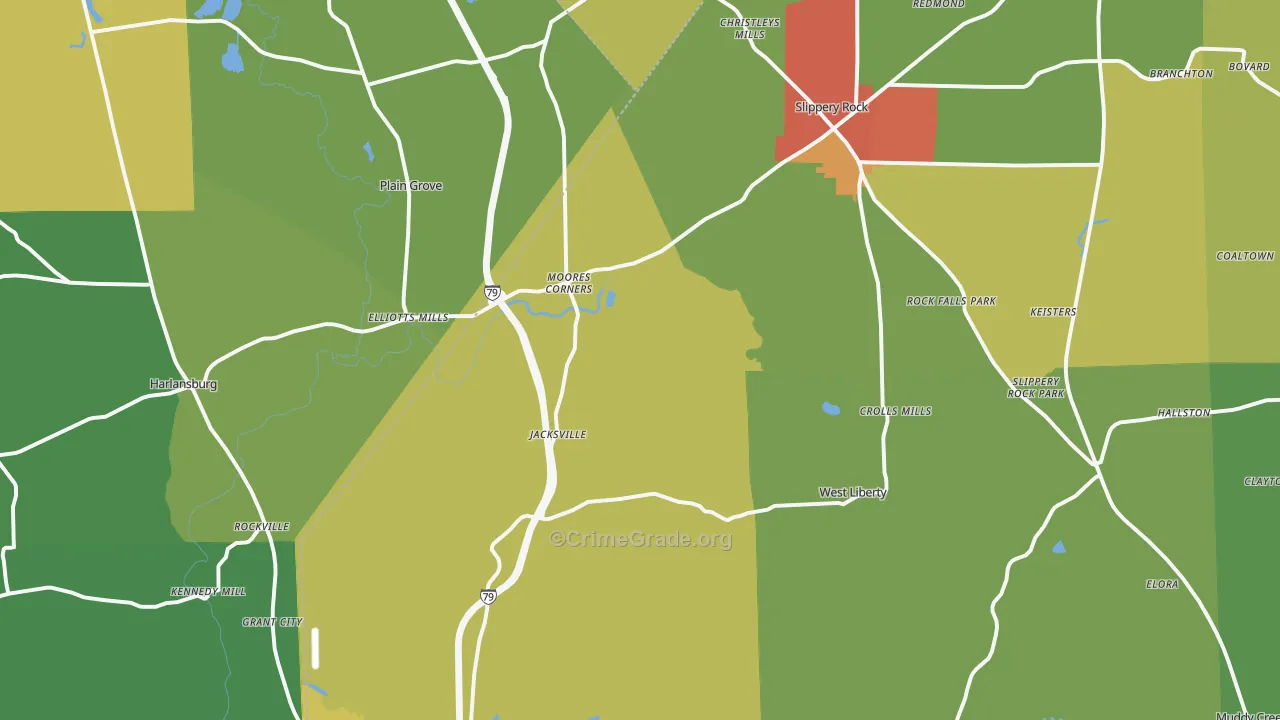 Coaltown, PA Map of Assault Rates