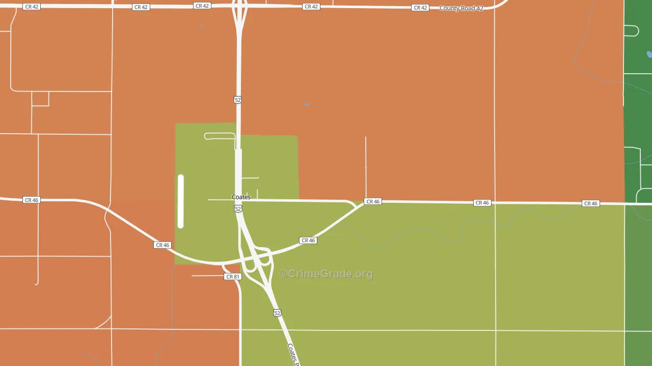 Coates, MN Map of Assault Rates
