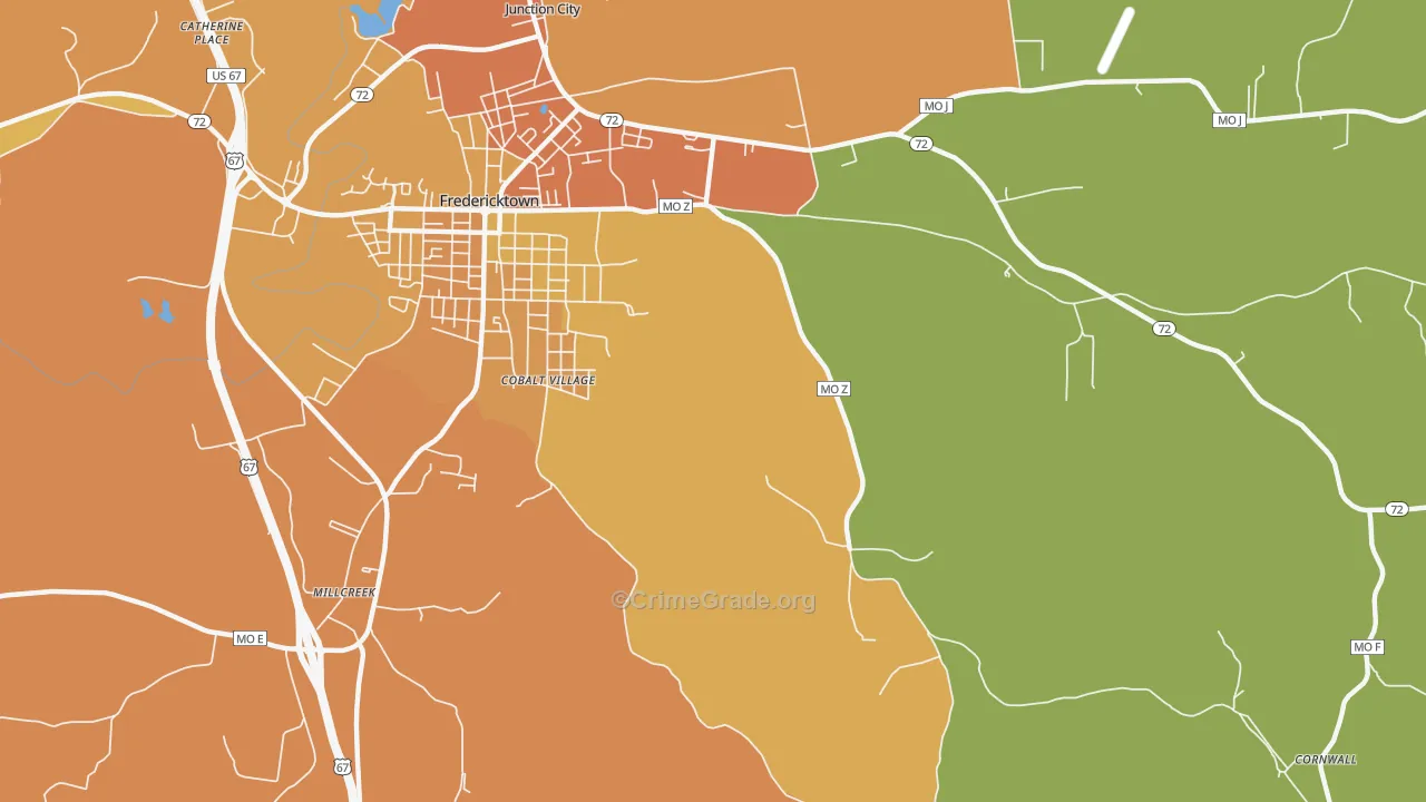 Cobalt, MO Map of Assault Rates