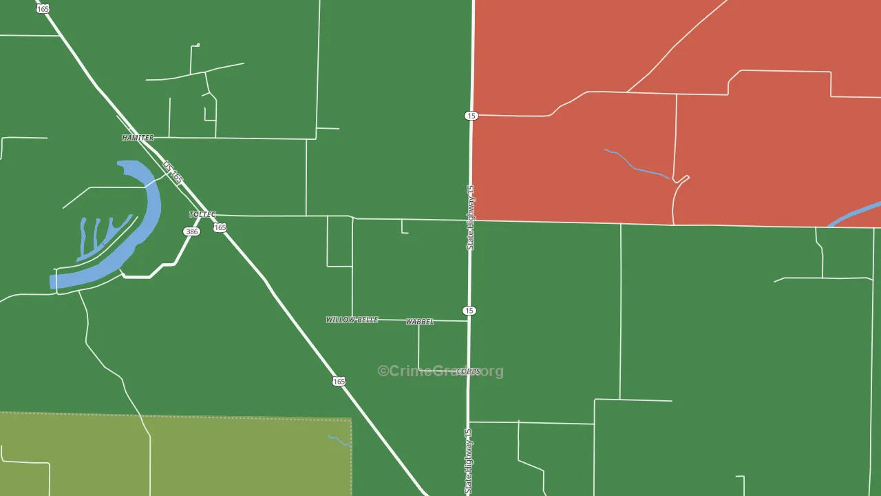 Cobbs, AR Map of Assault Rates
