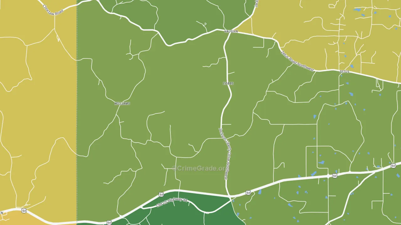 Cobbs, MS Map of Assault Rates