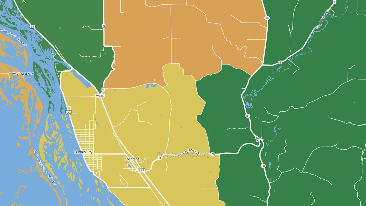 Cochrane, WI Map of Assault Rates