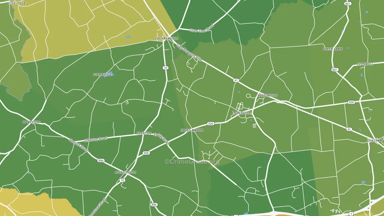 Cochranville, PA Map of Assault Rates