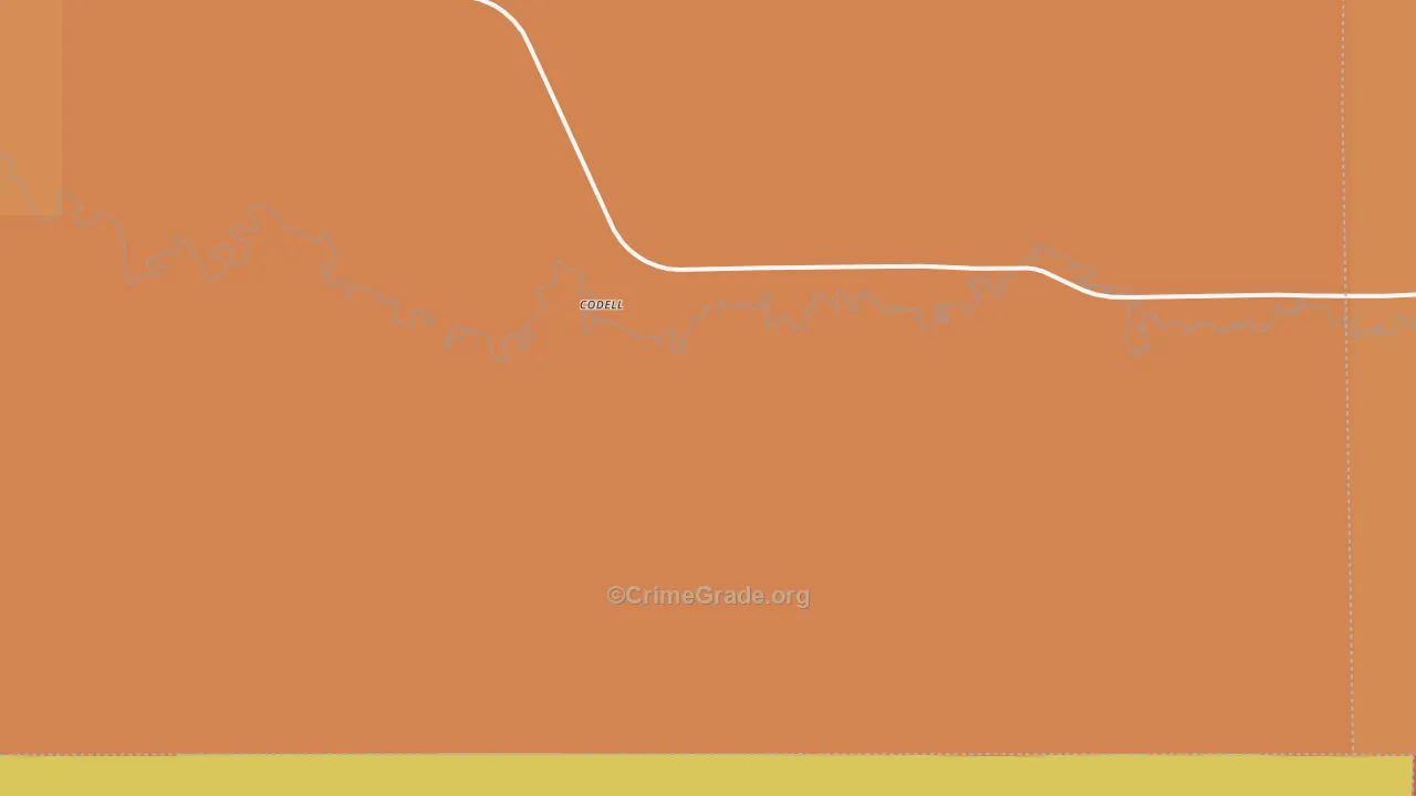 Codell, KS Map of Assault Rates