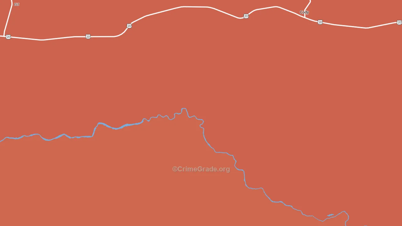 Cody, NE Map of Assault Rates