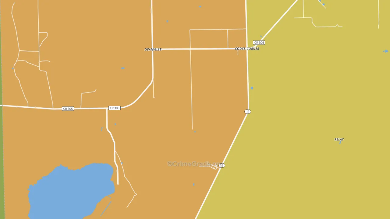 Codys Corner, FL Map of Assault Rates