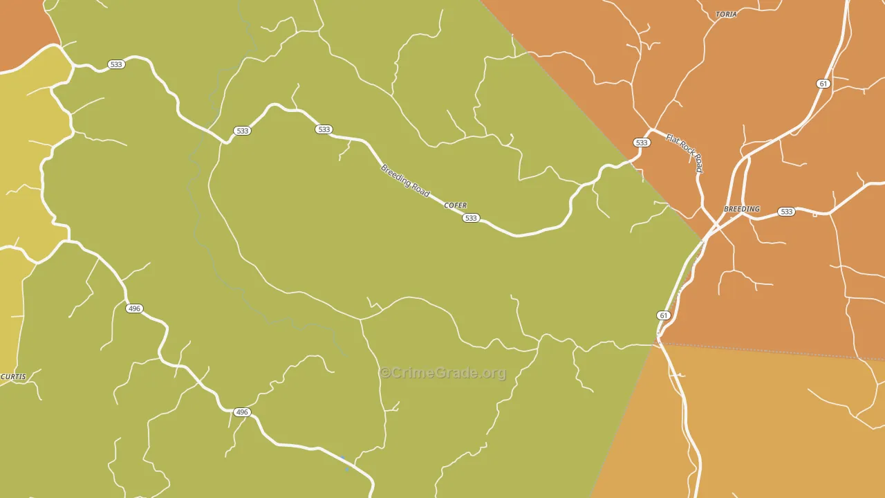 Cofer, KY Map of Assault Rates