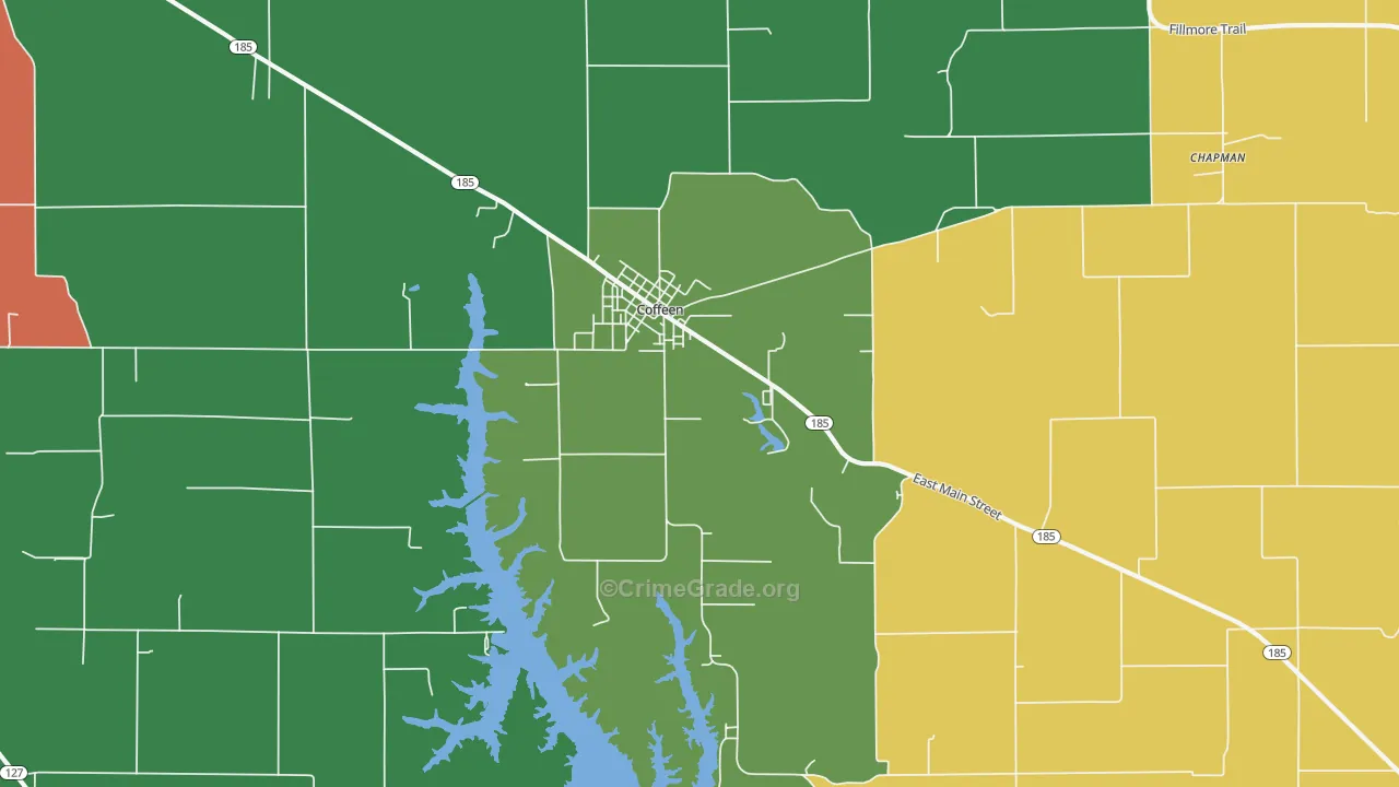Coffeen, IL Map of Assault Rates