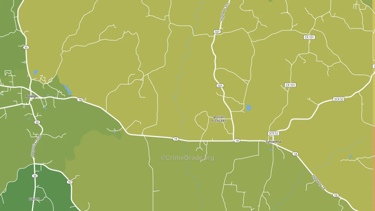 Cohay, MS Map of Assault Rates