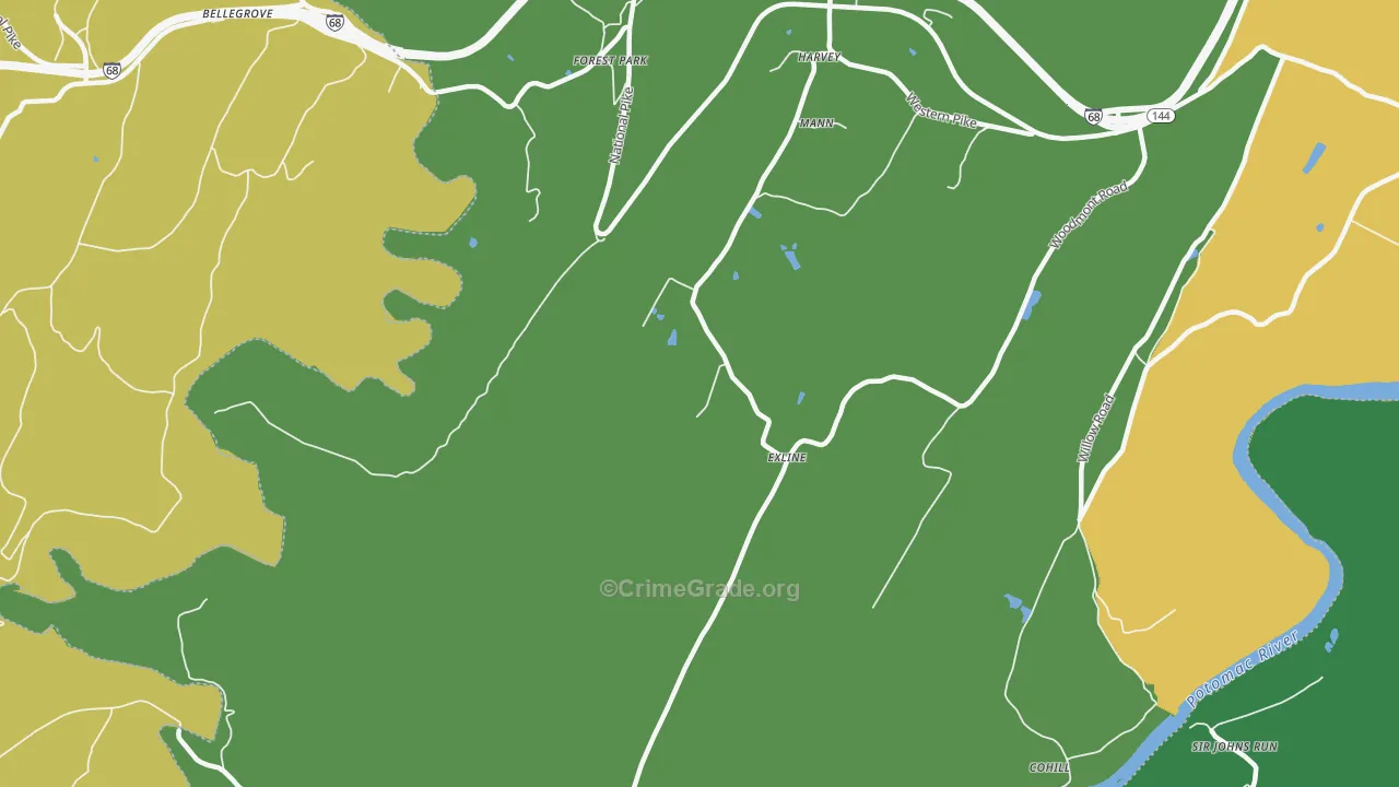 Cohill, MD Map of Assault Rates