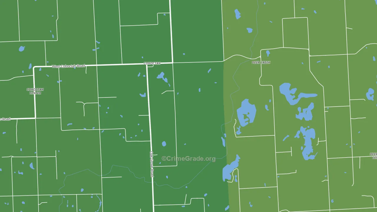 Cohoctah, MI Map of Assault Rates