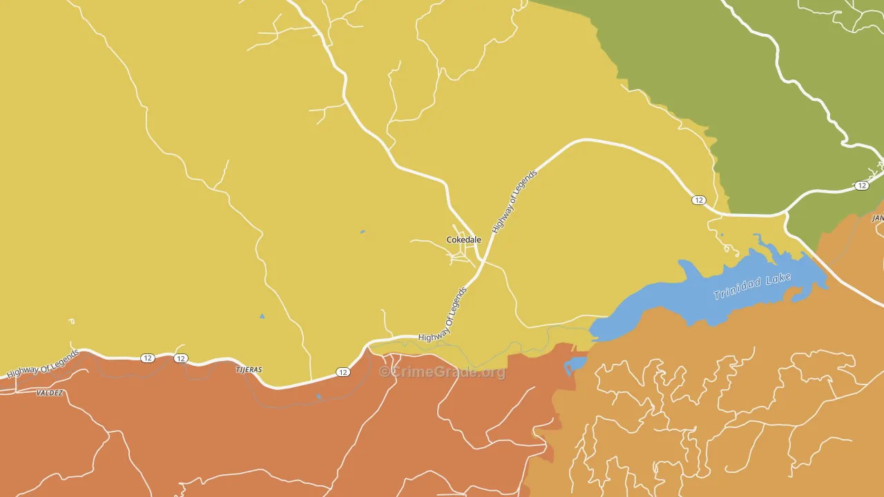 Cokedale, CO Map of Assault Rates