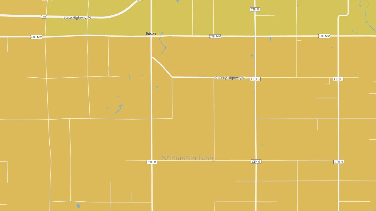 Colburn, WI Map of Assault Rates
