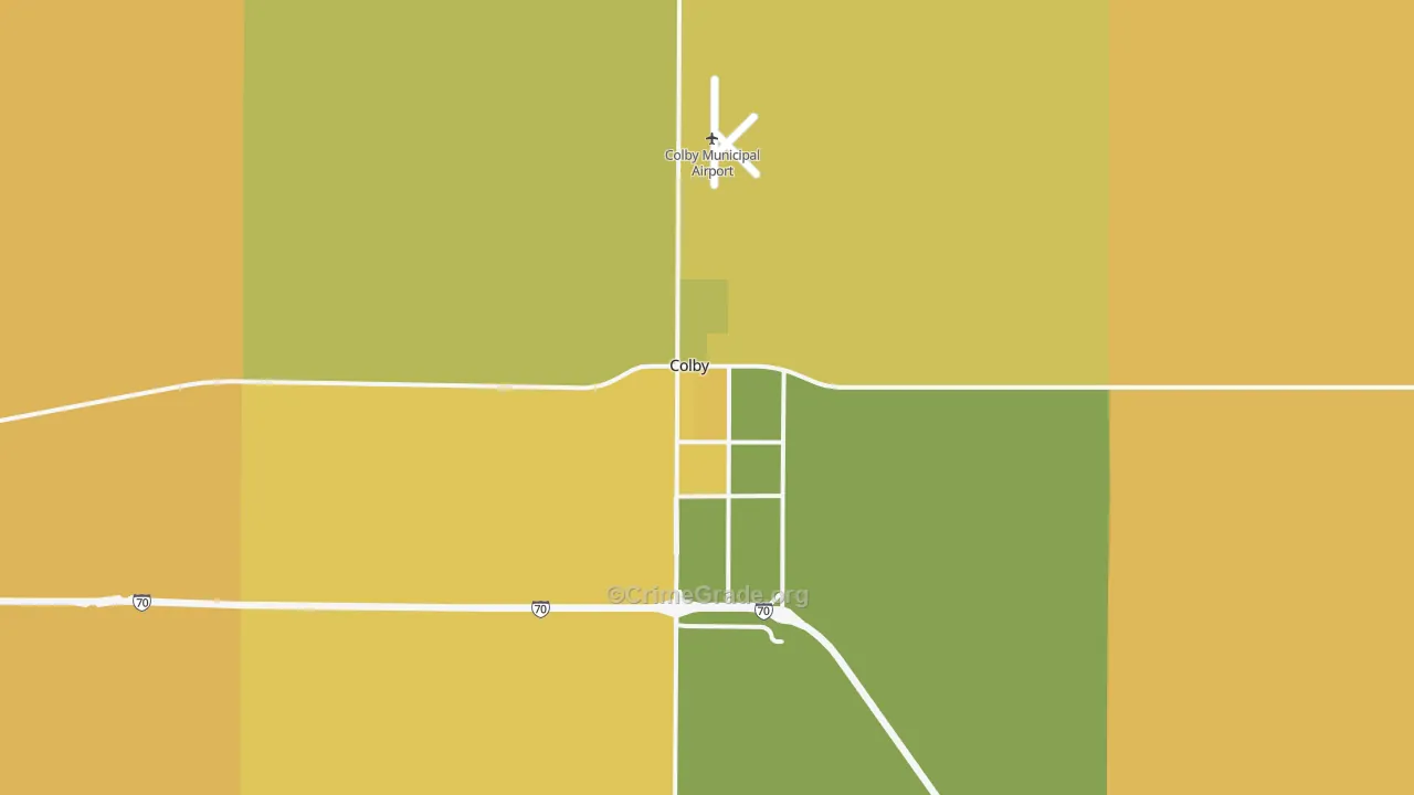 Colby, KS Map of Assault Rates