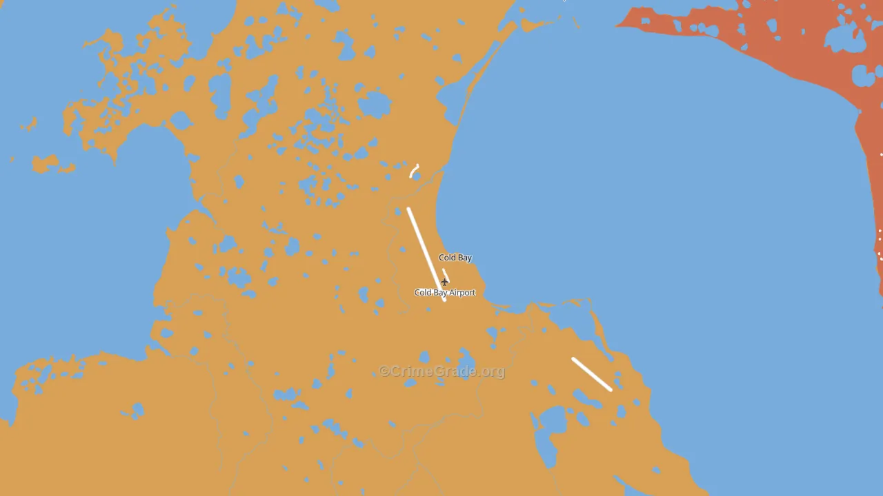 Cold Bay, AK Map of Assault Rates