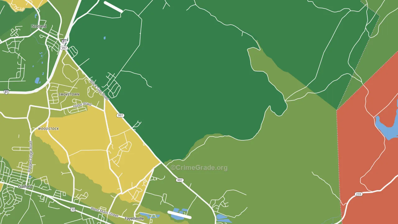 Cold Spring, PA Map of Assault Rates