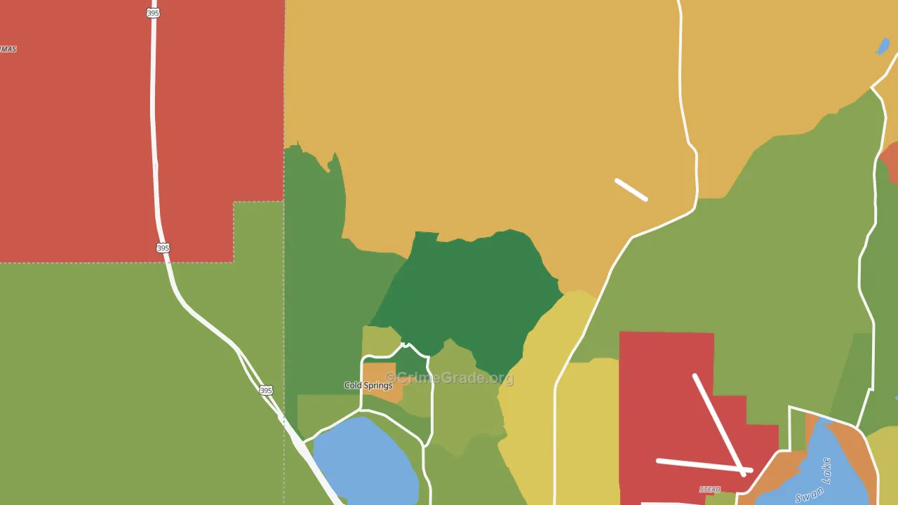 Cold Springs, NV Map of Assault Rates