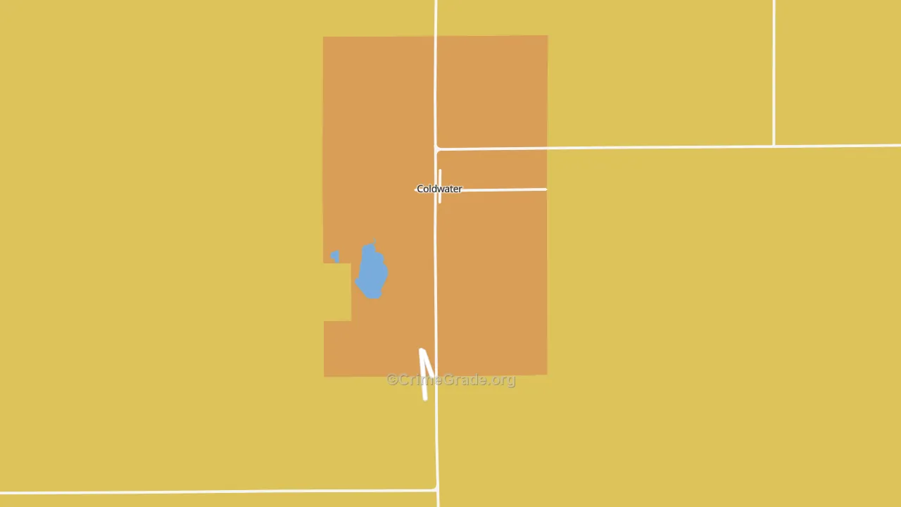 Coldwater, KS Map of Assault Rates