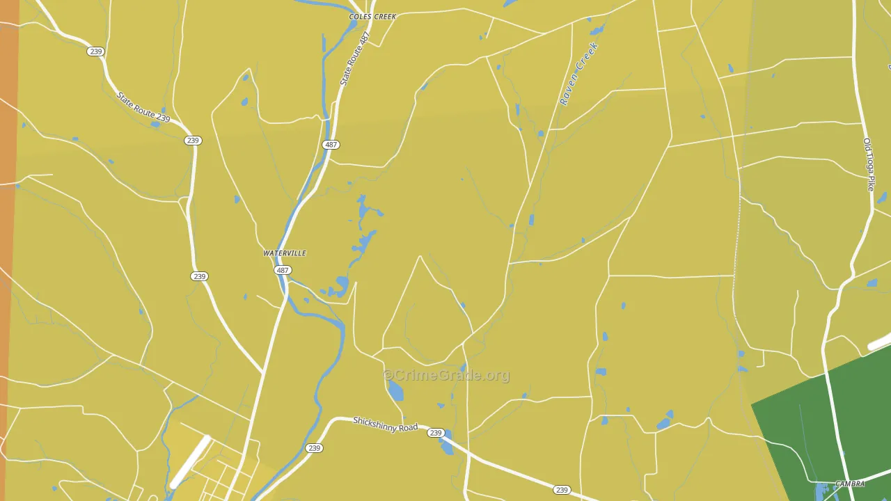 Coles Creek, PA Map of Assault Rates