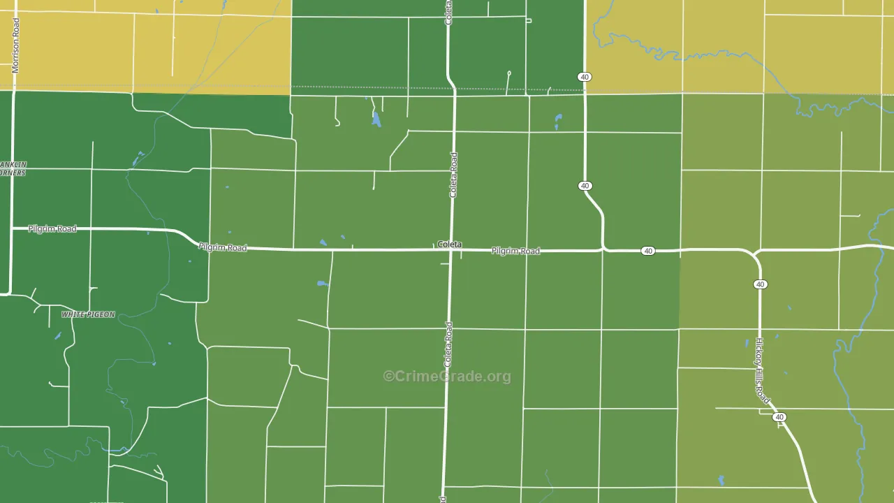 Coleta, IL Map of Assault Rates