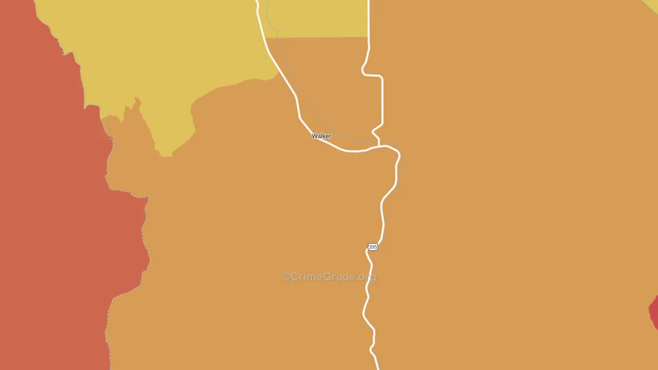 Coleville, CA Map of Assault Rates