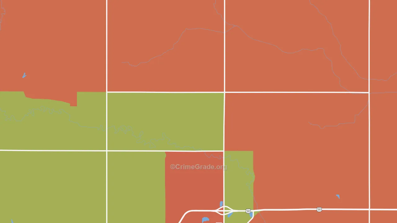 Colfax County, NE Map of Assault Rates