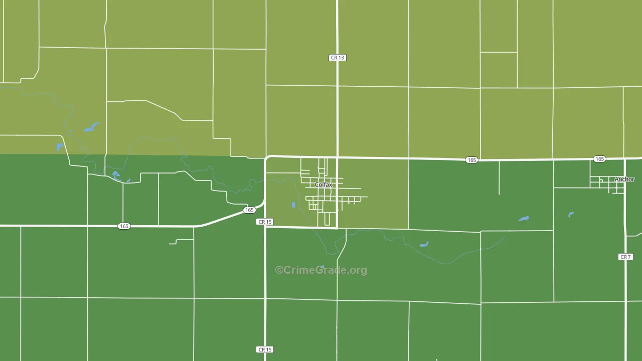 Colfax, IL Map of Assault Rates