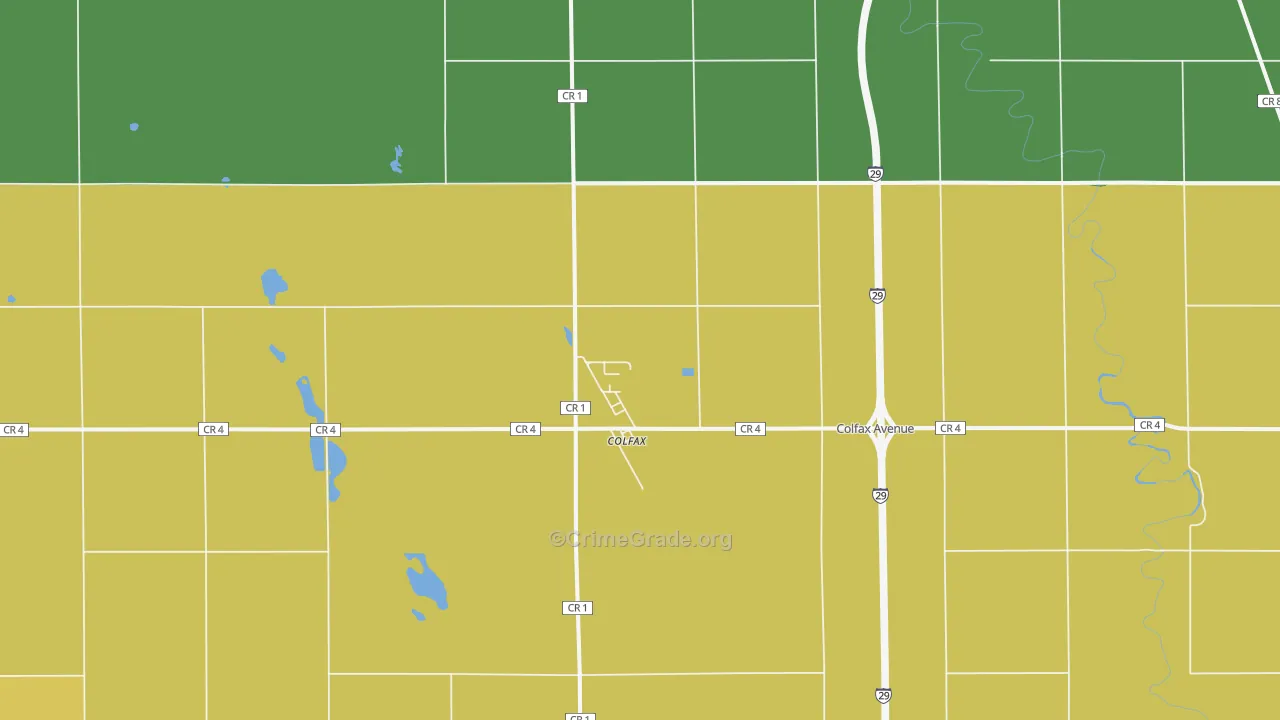 Colfax, ND Map of Assault Rates