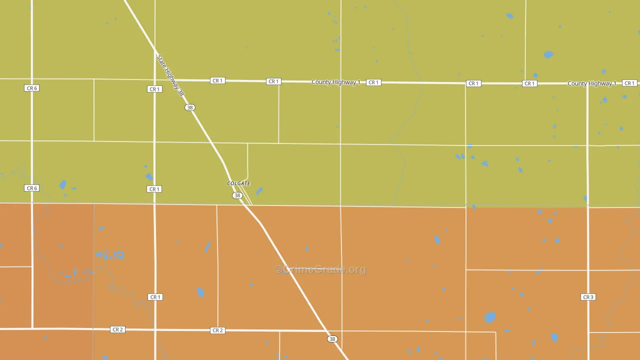 Colgate, ND Map of Assault Rates