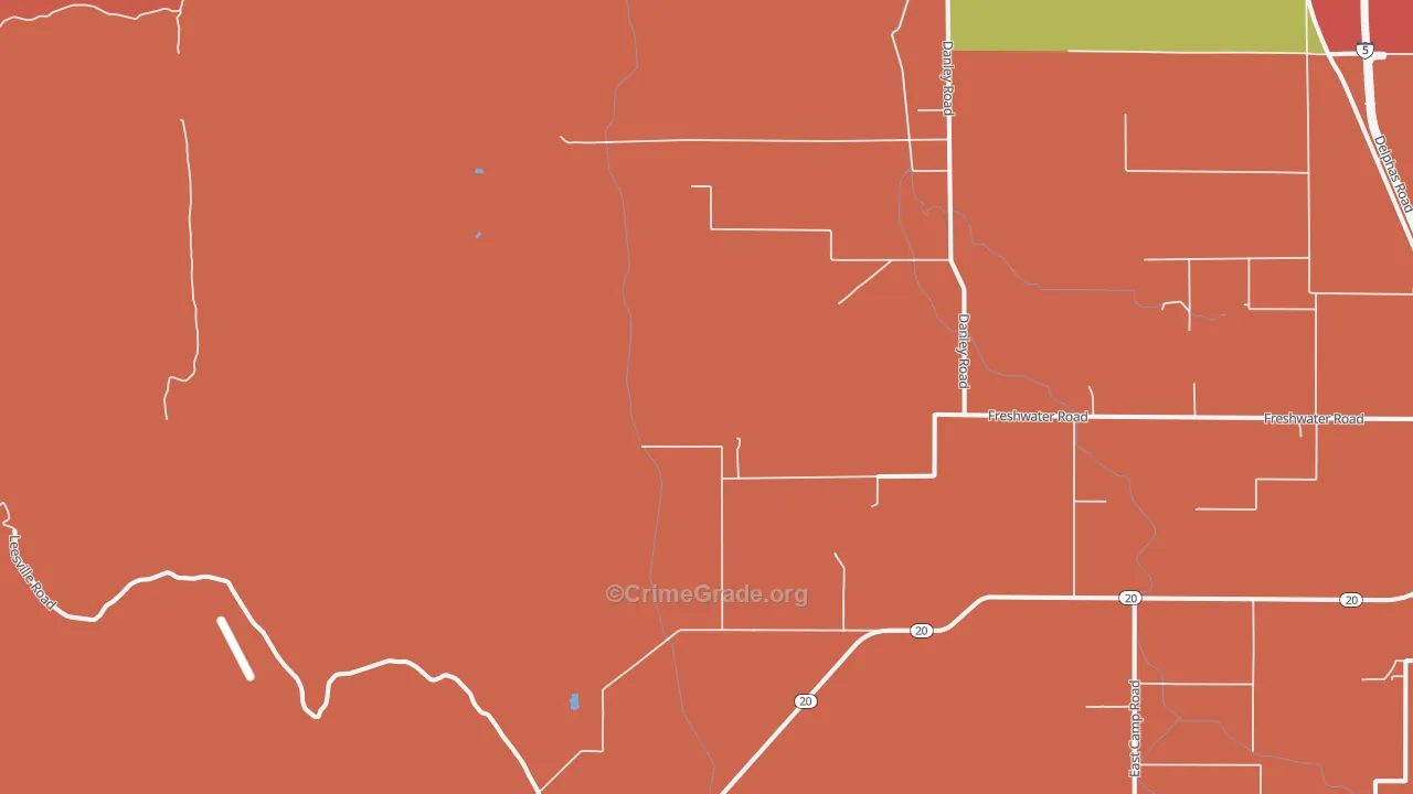 College City, CA Map of Assault Rates
