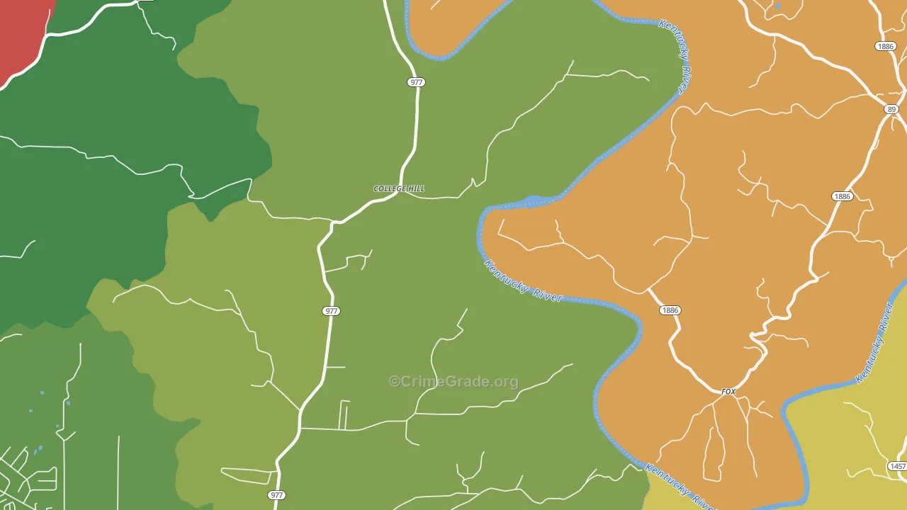 College Hill, KY Map of Assault Rates