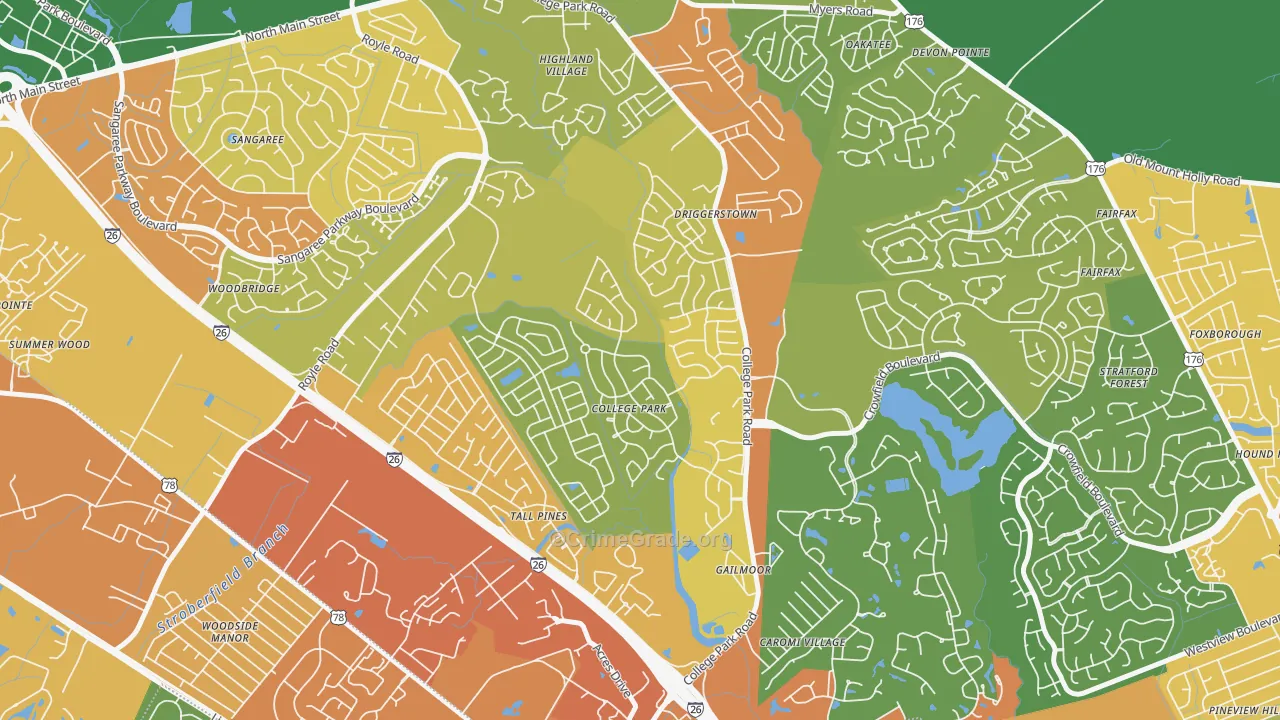 College Park, Ladson, SC Map of Assault Rates