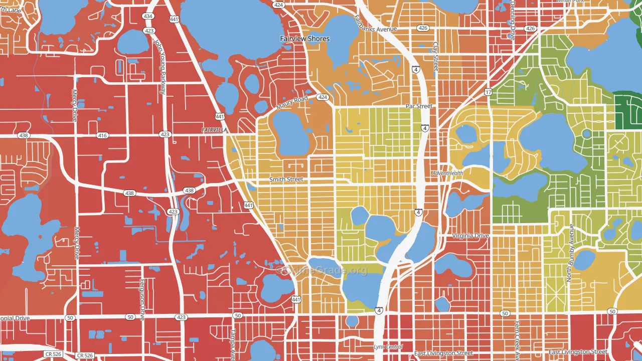 College Park, Orlando, FL Map of Assault Rates