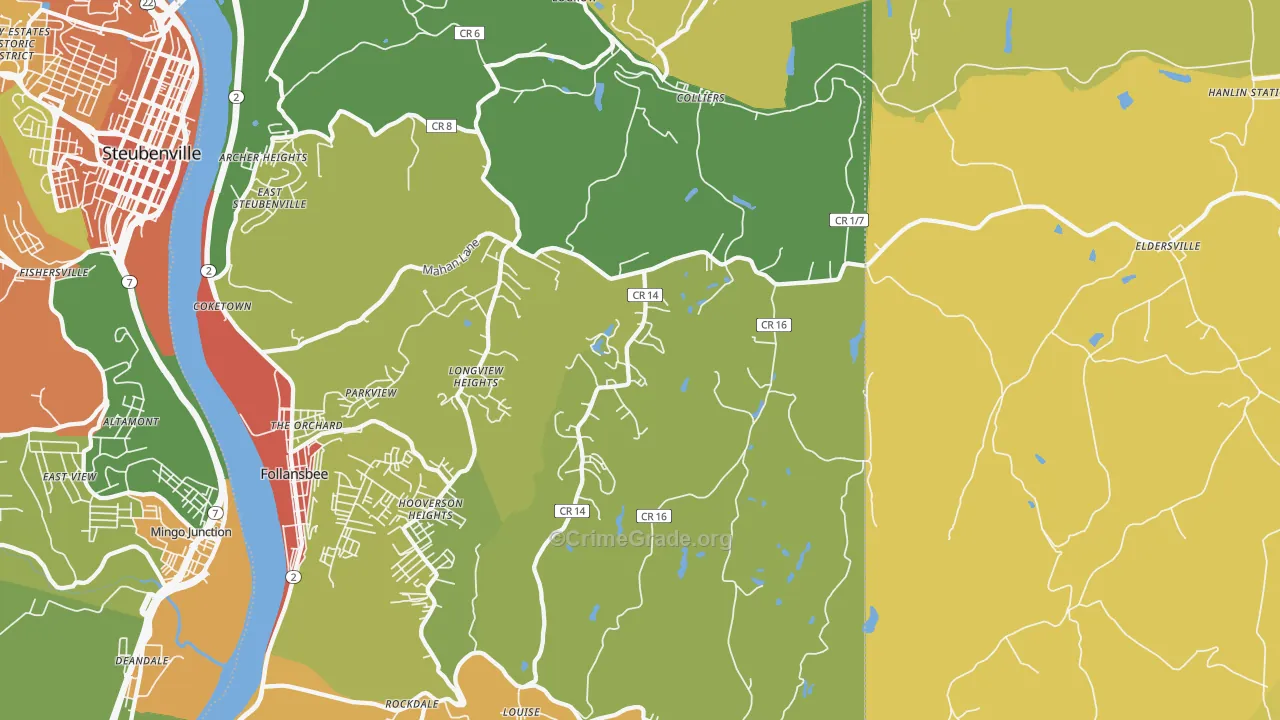 Colliers, WV Map of Assault Rates