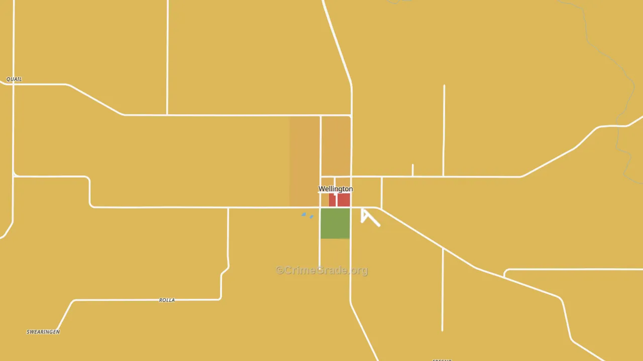Collingsworth County, TX Map of Assault Rates