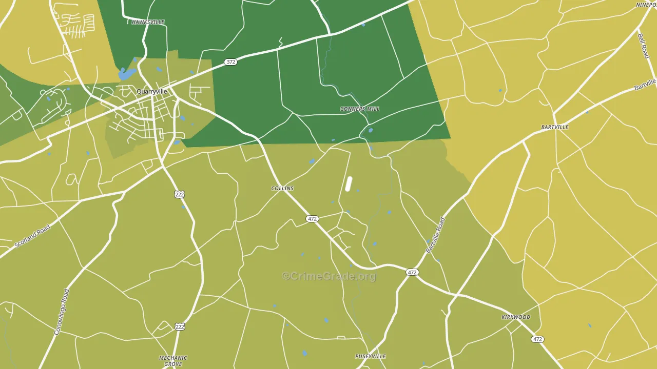 Collins, PA Map of Assault Rates