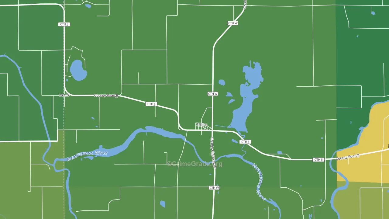 Collins, WI Map of Assault Rates