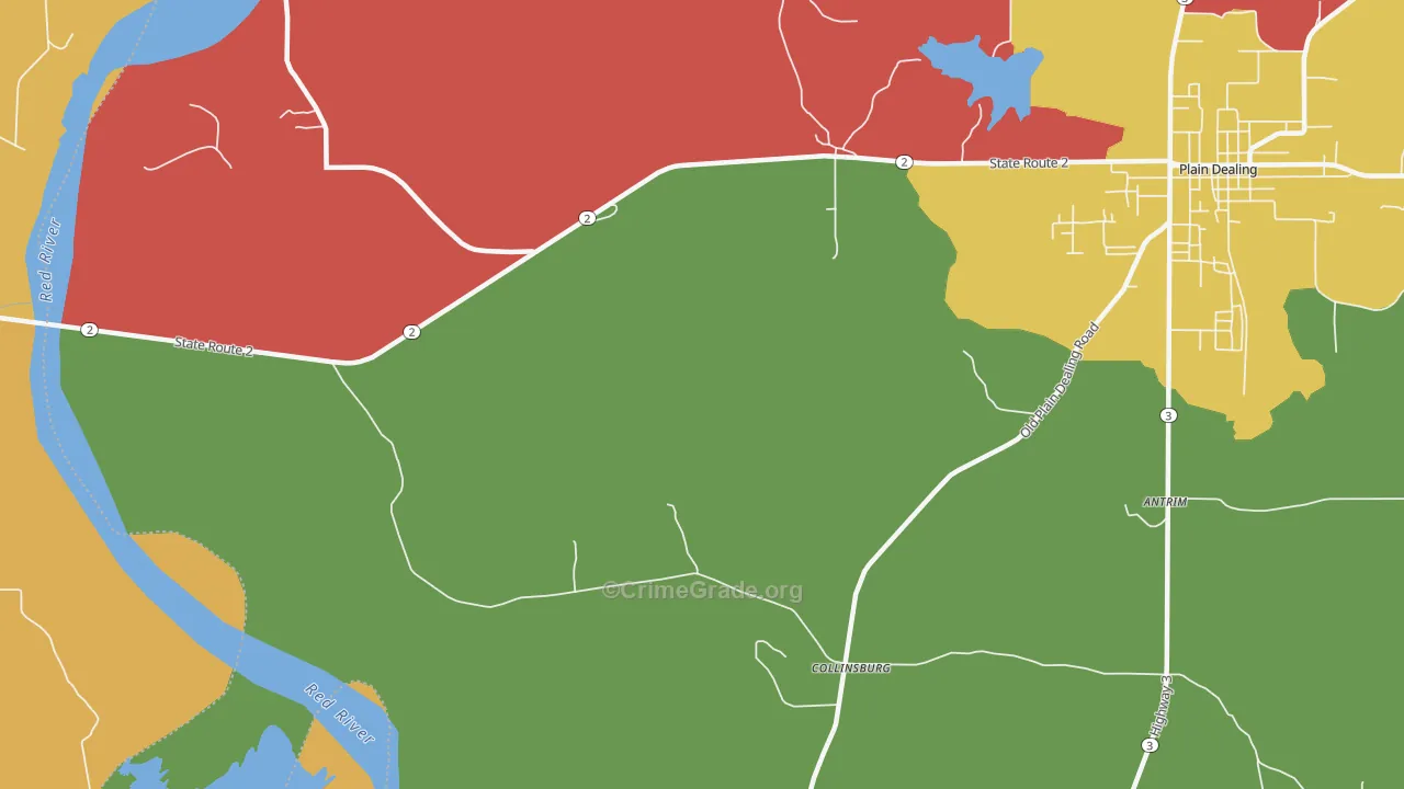 Collinsburg, LA Map of Assault Rates