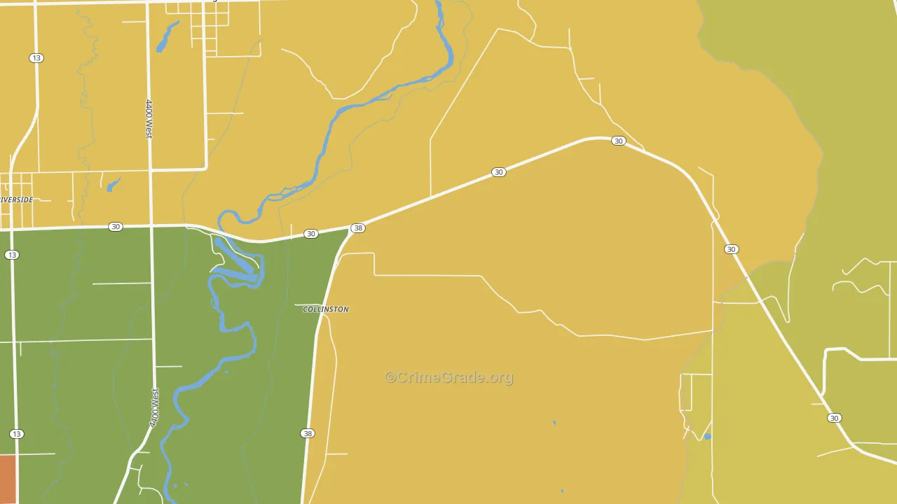 Collinston, UT Map of Assault Rates