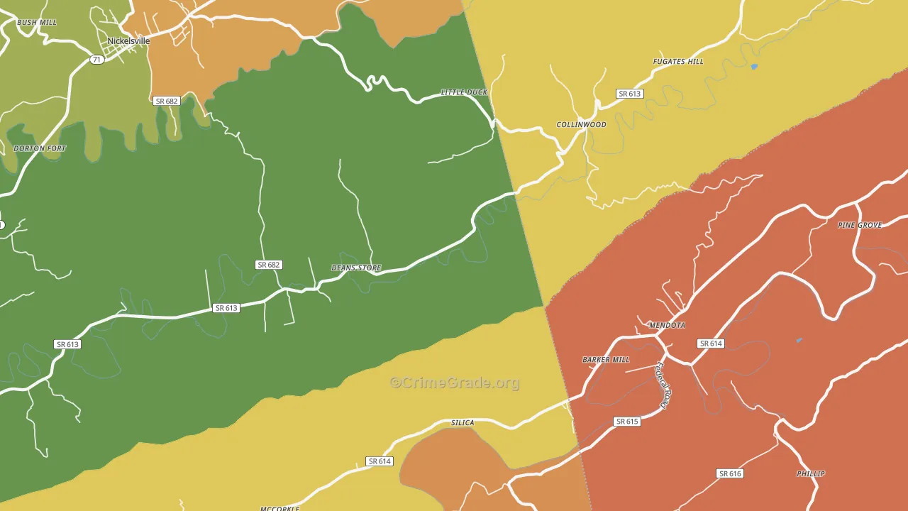 Collinwood, VA Map of Assault Rates