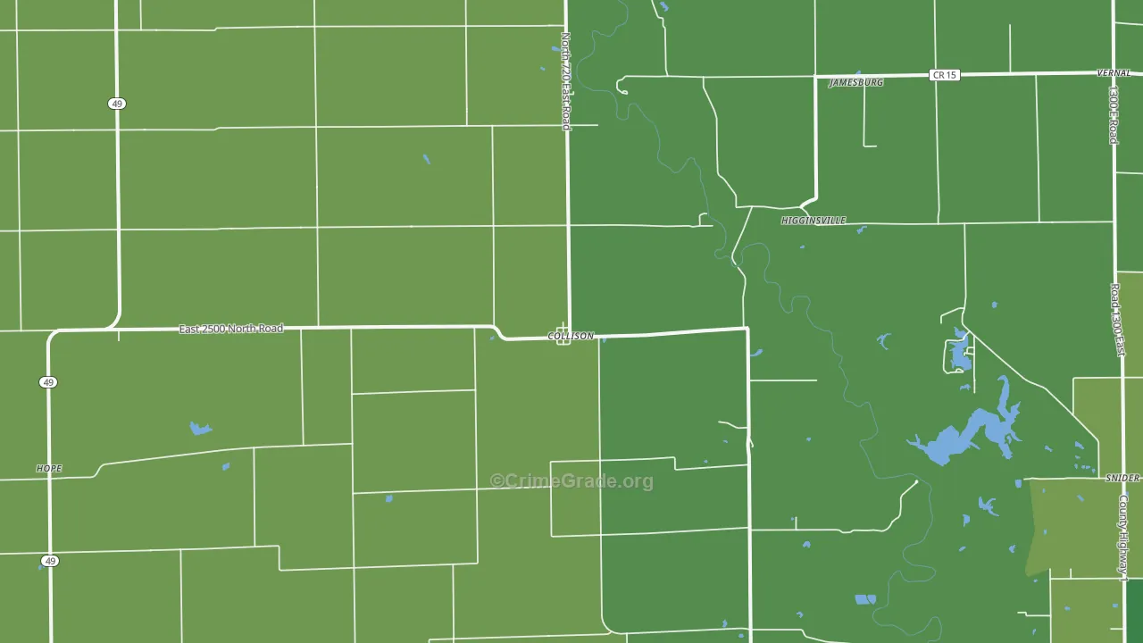 Collison, IL Map of Assault Rates