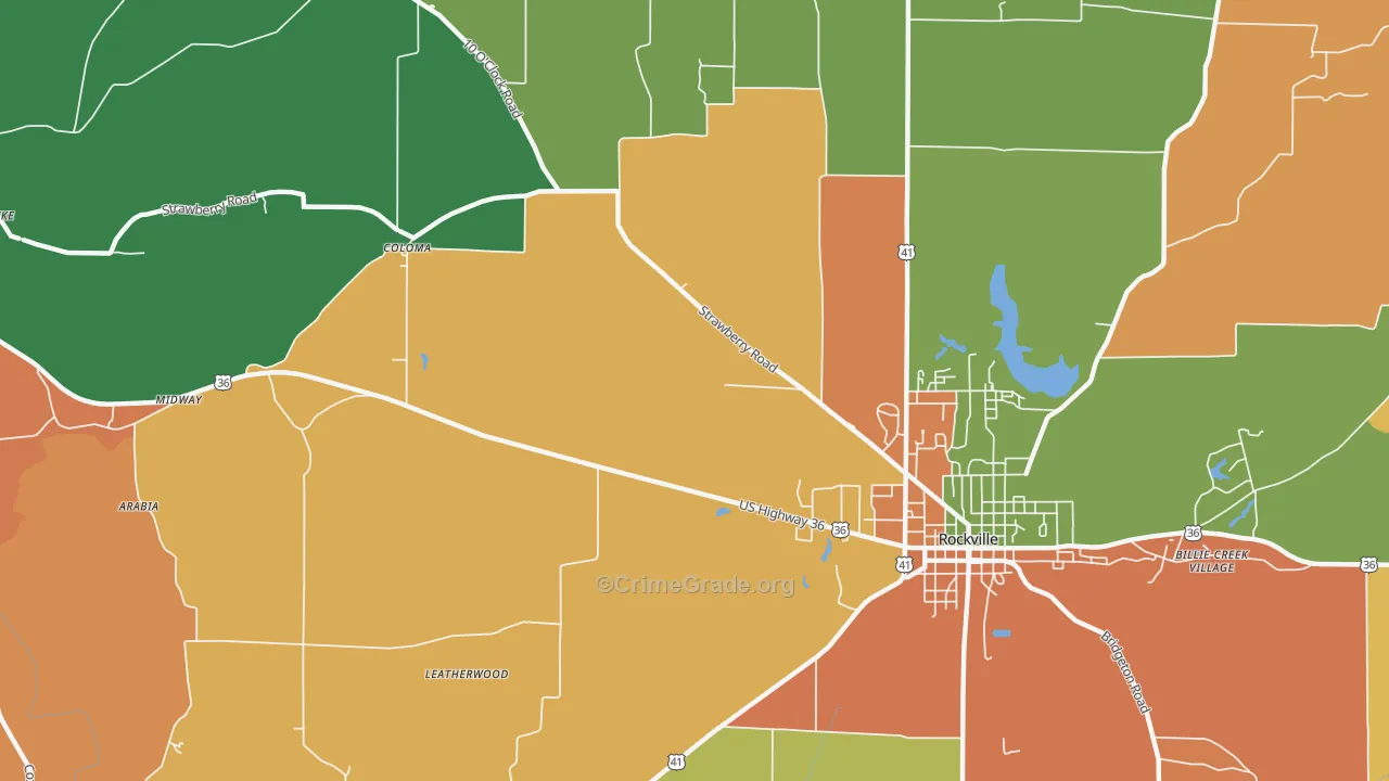 Coloma, IN Map of Assault Rates