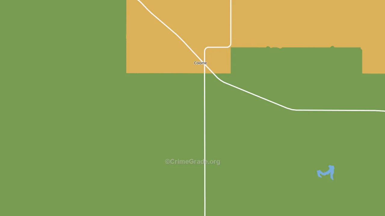 Colome, SD Map of Assault Rates