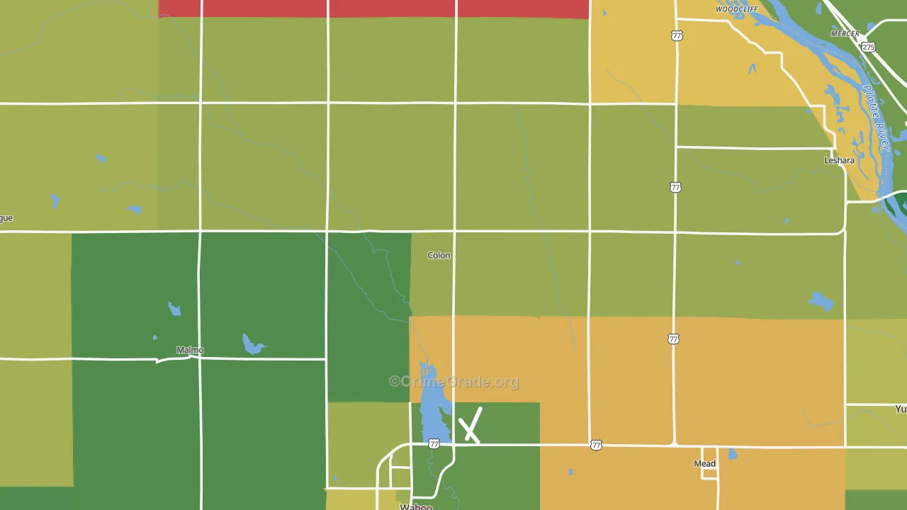 Colon, NE Map of Assault Rates