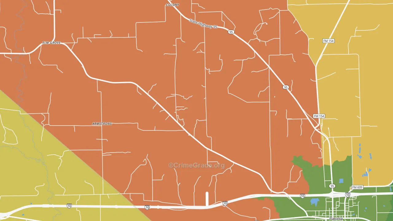 Colony, TX Map of Assault Rates