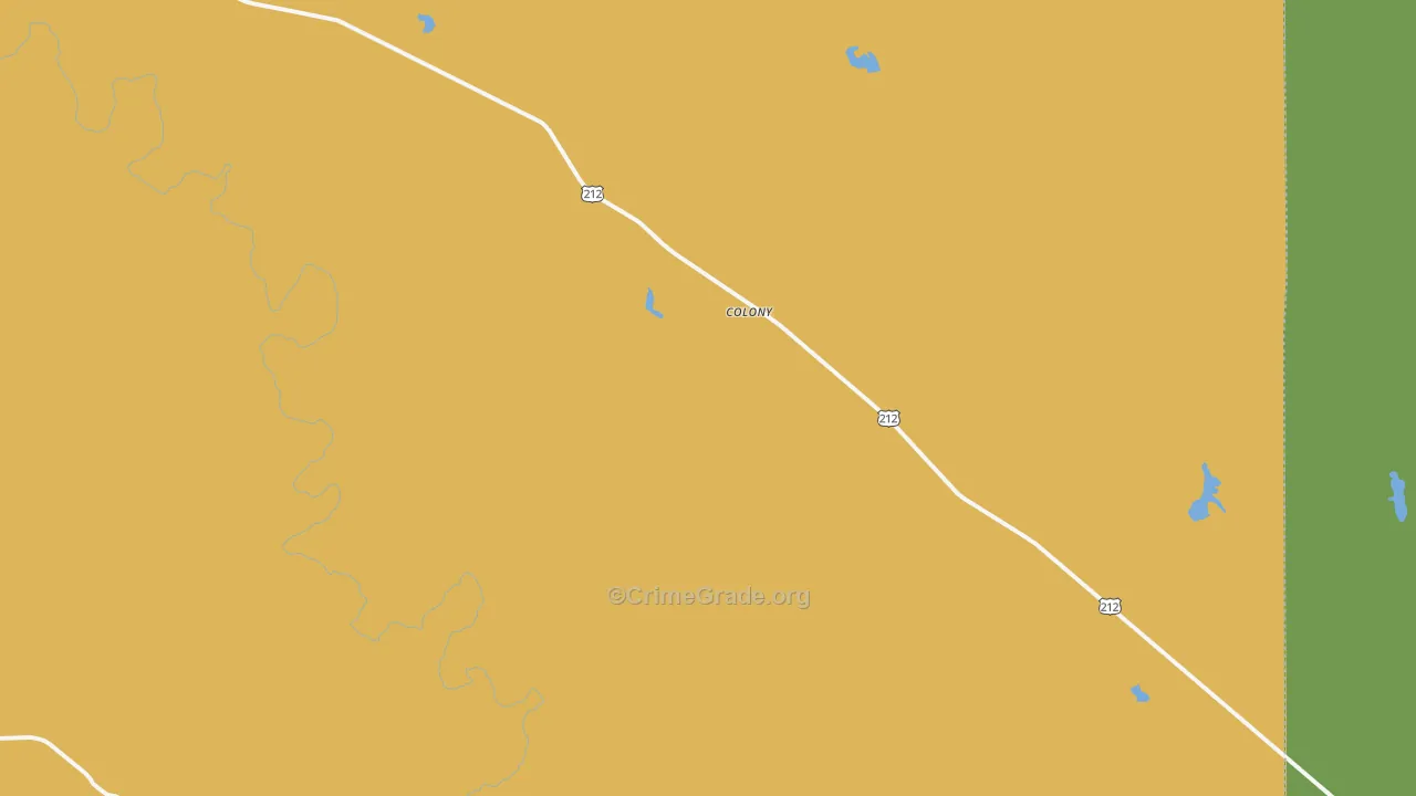 Colony, WY Map of Assault Rates